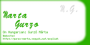 marta gurzo business card