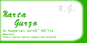 marta gurzo business card